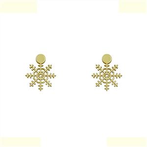 گوشواره طلا 18 عیار زنانه مدوپد مدل هندسی کد GA1-14392 -