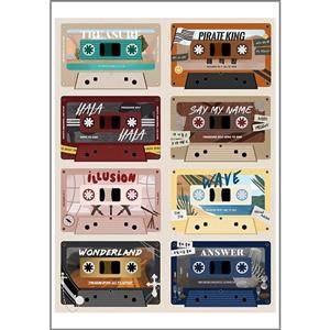 برچسب مدل نوار کاست قدیمی -