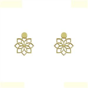 گوشواره طلا 18 عیار زنانه مدوپد مدل گل کد GA1-10215 -