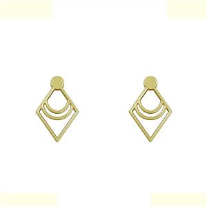 گوشواره طلا 18 عیار زنانه مدوپد مدل لوزی کد GA1-11015 -