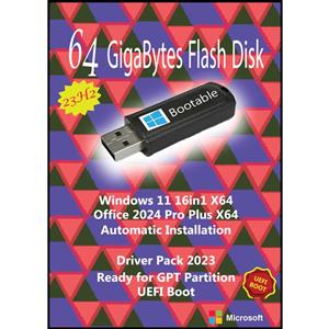 سیستم عامل Windows 11 23H2 16in1 X64 UEFI Driver Pack Offline Office 2024 نشر مایکروسافت 