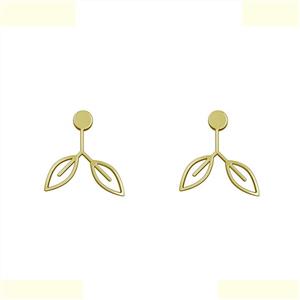 گوشواره طلا 18 عیار زنانه مدوپد مدل برگ کد GA1-15976 -