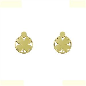 گوشواره طلا 18 عیار زنانه مدوپد مدل برگ کد GA1-11326 -