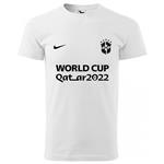 تی شرت آستین کوتاه مردانه مدل 140148 طرح جام جهانی تیم برزیل رنگ سفید