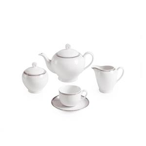 سرویس چای خوری 17 پارچه 6 نفره چینی زرین ایران مدل ایتالیا اف درجه عالی\t
