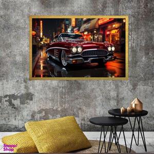 تابلو بکلیت طرح ماشین کلاسیک مدل قاب شاسی T-S8936