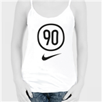 تاپ زنانه سفید اسپرت طرحدار رنگی Nike 90