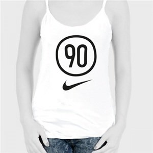 تاپ زنانه سفید اسپرت طرحدار رنگی Nike 90 