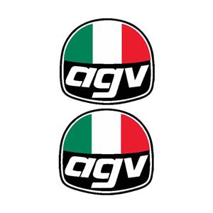 برچسب کلاه کاسکت رایسان طرح ایتالیا agv کد He001 بسته دو عددی