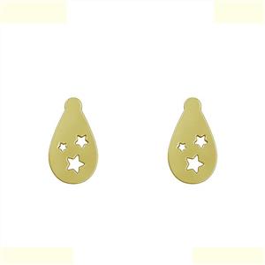 گوشواره طلا 18 عیار زنانه مدوپد مدل ستاره کد GA1-11869 -