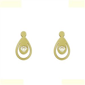 گوشواره طلا 18 عیار زنانه مدوپد مدل الماس کد GA1-10536 -