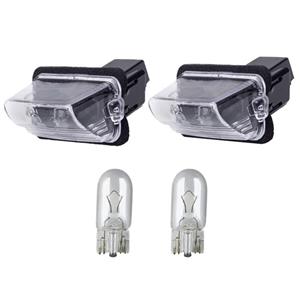 چراغ پلاک خودرو قطعه سازان کبیر مدل EK-207-30988 مناسب برای پژو 207 به همراه لامپ مجموعه 4 عددی