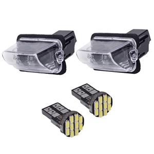 چراغ پلاک خودرو قطعه سازان کبیر مدل EK-207WHT-30990 مناسب برای پژو 207 به همراه لامپ مجموعه 4 عددی