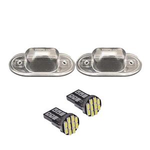 چراغ پلاک خودرو قطعه سازان کبیر مدل EK-TIBAWHT-30987 مناسب برای تیبا به همراه لامپ مجموعه 4 عددی