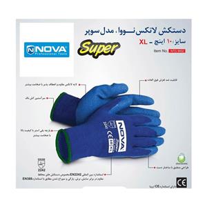 دستکش ایمنی نووا مدل NTG-9002 Nova NTG-9002 Latex Gloves Safety Equipment