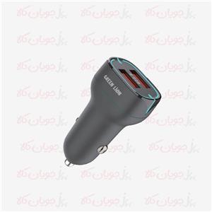 شارژر فندکی 18 وات گرین لاین مدل  (DUAL QC3.0 Car Charger (18W به همراه کابل لایتنینگ
