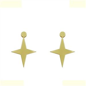گوشواره طلا 18 عیار زنانه مدوپد مدل ستاره کد GA1-15549 -