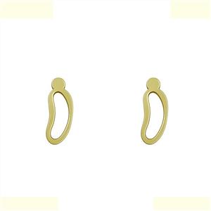 گوشواره طلا 18 عیار زنانه مدوپد مدل حلقه کد GA1-12583 -