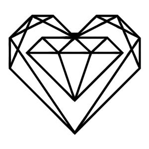 تابلو مینیمال رومادون طرح قلب کد 2849