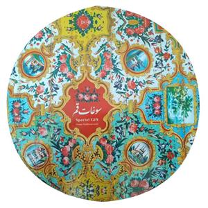 سوهان کره ای زعفرانی سکه ای سوغات قم - 500 گرم