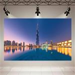 پوستر پارچه ای طرح نمای شهری مدل برج خلیفه دبی کد AR31171