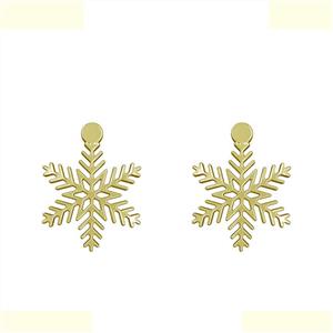 گوشواره طلا 18 عیار زنانه مدوپد مدل برف کد GA1-12302 -