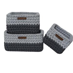 سبد قلاب بافی تریکو طرح سیسمونی کد 045 مجموعه 3 عددی