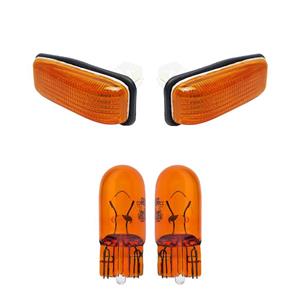 چراغ گلگیر خودرو قطعه سازان کبیر مدل LIGHT-SAMANDORG-30950 مناسب برای سمند به همراه لامپ مجموعه 4 عددی