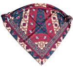 روسری زنانه مدل نخی طرح گلیمی سنتی قواره بزرگ منگوله دار چهار فصل کد 2