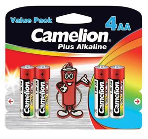 باتری نیم قلمی و جاکلیدی کملیون مدل Plus Alkaline 4AAA Camelion Plus Alkaline 4AAA Battery Value Pack