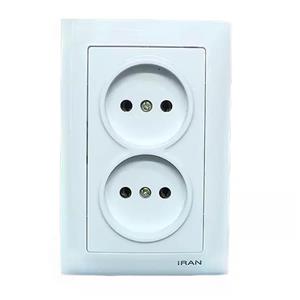 پریز برق دوقلو ایران الکتریک مدل الیزه