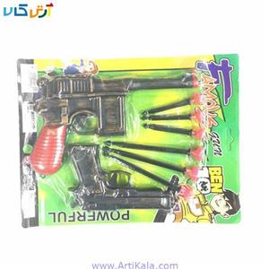 تفنگ اسباب بازی مدل دو عددی تیر چسبی
