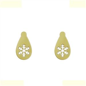 گوشواره طلا 18 عیار زنانه مدوپد مدل برف کد GA1-11886 -