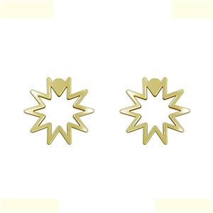 گوشواره طلا 18 عیار زنانه مدوپد مدل ستاره کد GA1-15455 -