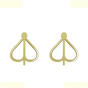 گوشواره طلا 18 عیار زنانه مدوپد مدل برگ کد GA1-15937 -