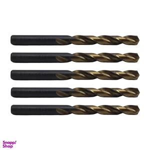 مته آهن آلاتا مدل YP-HSS-E-DIN338-09.5MM سایز 9.5 میلی متر مجموعه 5 عددی