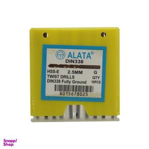 مته آهن آلاتا مدل YP-HSS-E-DIN338-02.5MM سایز 2.5 میلی متر مجموعه 10عددی
