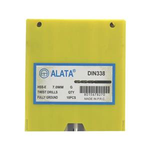 مته آهن آلاتا مدل YP-HSS-E-DIN338-07MM سایز 7 میلی متر مجموعه 10عددی