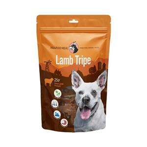 تشویقی سگ هاپومیل مدل سیرابی بره کد Lamb Tripe وزن 25 گرم