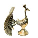 Bronze peacock statue