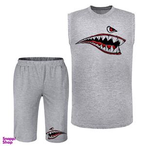 ست تاپ و شلوارک مردانه مدل کوسه کد N654