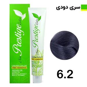 رنگ مو نیو پرستیژ کالر شماره 6.2 حجم 120 میلی لیتر رنگ دودی تیره