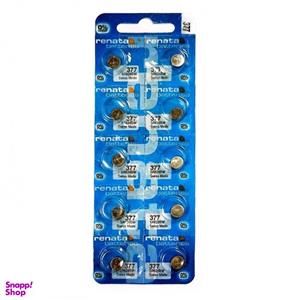 باتری ساعت رناتا مدل 377 بسته 10 عددی