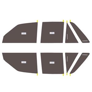 برچسب دودی شیشه خودرو پرشین دودی مدل PE35 مناسب برای پراید مجموعه 8 عددی