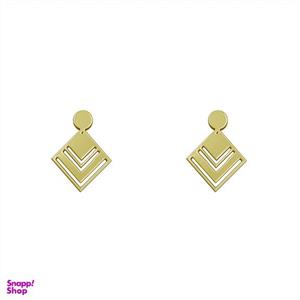 گوشواره طلا 18 عیار زنانه مدوپد مدل لوزی کد GA1-10266 -