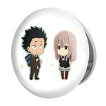 آینه جیبی خندالو طرح شوکو نیشیمیا و شویا ایشیدا انیمه سایلنت ویس A Silent Voice مدل تاشو کد 15839