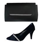 ست کیف و کفش زنانه مدل مخمل لیدی