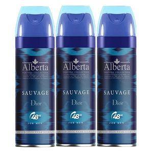 اسپری بدن مردانه آلبرتا مدل ساواج دیور حجم 200 میلی لیتر مجموعه 3 عددی