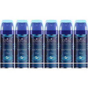 اسپری بدن مردانه آلبرتا مدل ساواج دیور حجم 200 میلی لیتر مجموعه 6 عددی