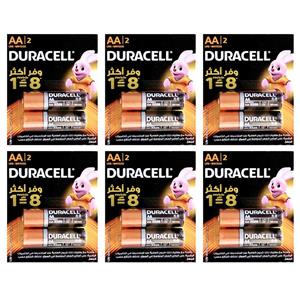 باتری قلمی دوراسل مدل Duralock بسته 12 عددی Duracell  Duralock AA Battery Pack Of 12